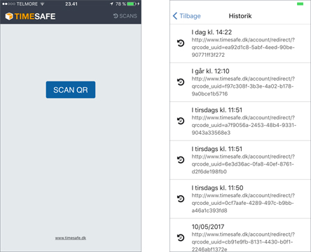 TIMESAFE QR app - QR scanner