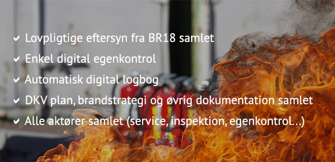 Få styr på jeres lovpligtige brandeftersyn og egenkontroller med BR18 Brandpakken fra TIMESAFE