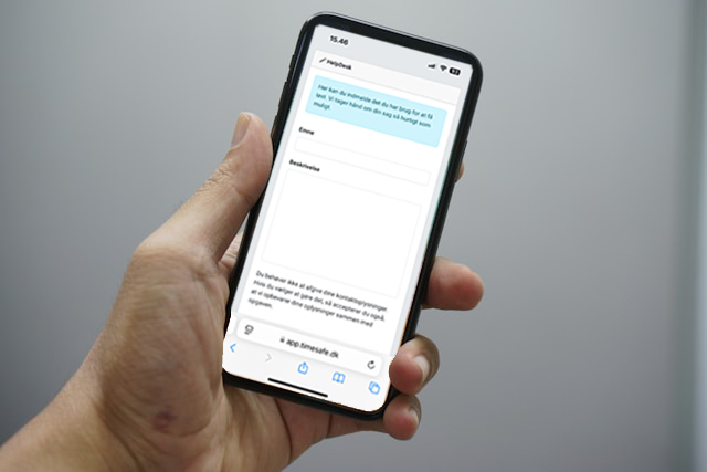 Nem indmelding til HelpDesk via smartphone eller tablet
